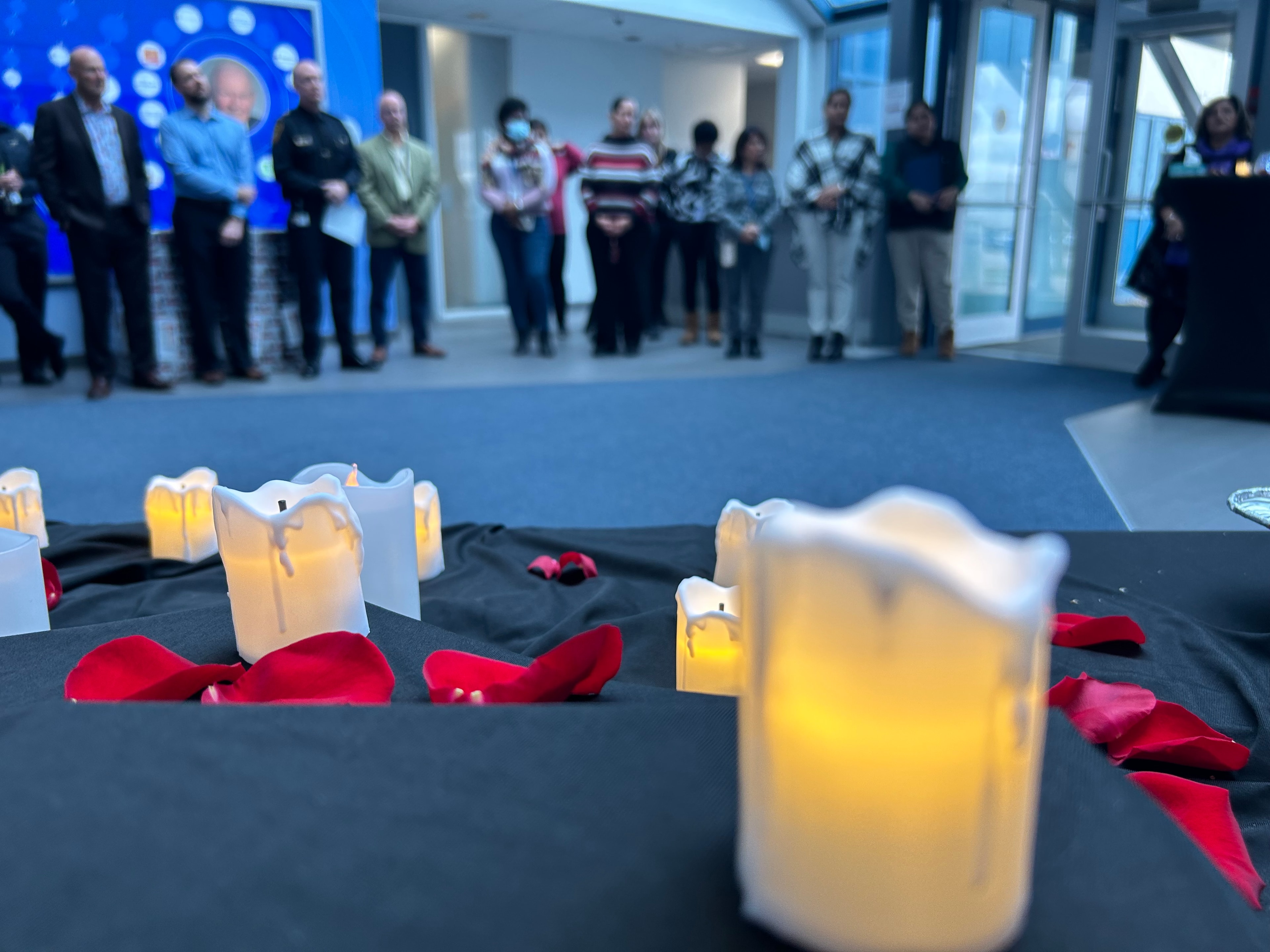 Families celebrating at the centre